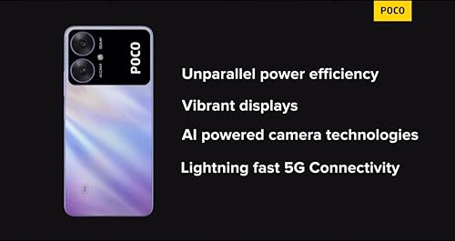 POCO M6 5G (Galactic Black,6GB RAM, 128GB Storage) | MediaTek Dimensity 6100+ 5G Processor | 5000 mAh Battery + 18W Fast Charging | 50 MP AI Dual-Camera System & Side Fingerprint Sensor