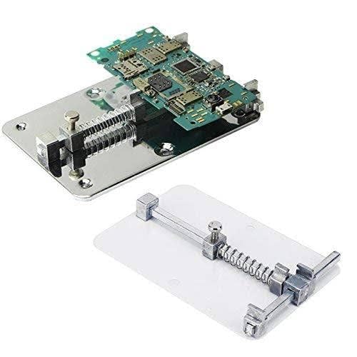 Luvik Combo Of Pcb Stand/Pcb holder/Mobile Phone Board Repair Fixture PCB Holder Work Station Platform + 60W 220V Temperature Adjustable Electric Welding Solder Soldering Iron With 5 Bits