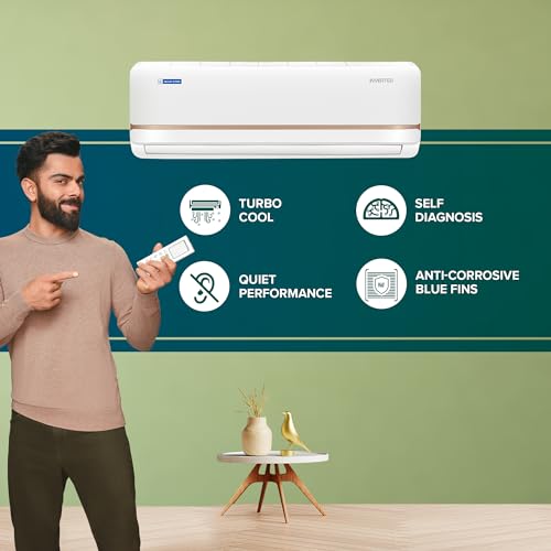 Blue Star 0.8 Ton 3 Star, 60 Months Warranty, Inverter Split AC (Copper,Convertible 5 in 1 Cooling, Multi Sensors, Dust Filter Blue Fins, Self Diagnosis, IA309TNU, White)