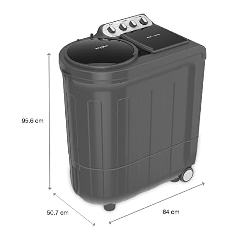 Whirlpool 9kg 5 Star Semi-Automatic Top Loading Washing Machine (Ace 9.0 Grey Dazzle, 10Yr -NH, 10 Min Quick Drying, Turbo dry Technology)