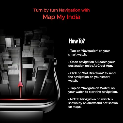 boAt Storm Call 3 w/TBT Navigation, Daily Activity Tracker, DIY Watch Face Studio,700+ Active Modes, 1.83" (4.6 cm) HD Display Fitness Smart Watch for Men & Women(Active Black)