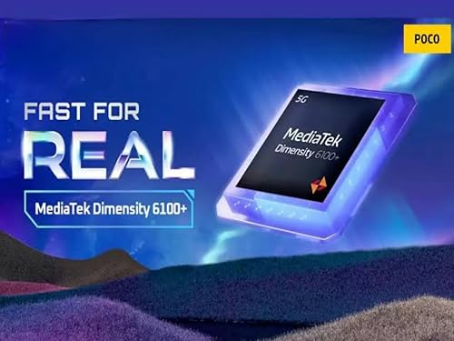 POCO M6 5G (Galactic Black,6GB RAM, 128GB Storage) | MediaTek Dimensity 6100+ 5G Processor | 5000 mAh Battery + 18W Fast Charging | 50 MP AI Dual-Camera System & Side Fingerprint Sensor