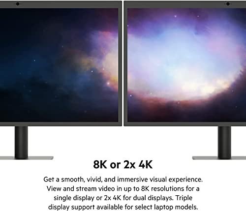 Belkin Thunderbolt 4 Dock Pro, Single 8K @ 60hz, Dual 4K Display Compatible, 2 x Thunderbolt 4 Port, 2 x HDMI Port, 90W Power Delivery PD, Audio in/Out, Compatible with MacBook Pro, XPS, and More
