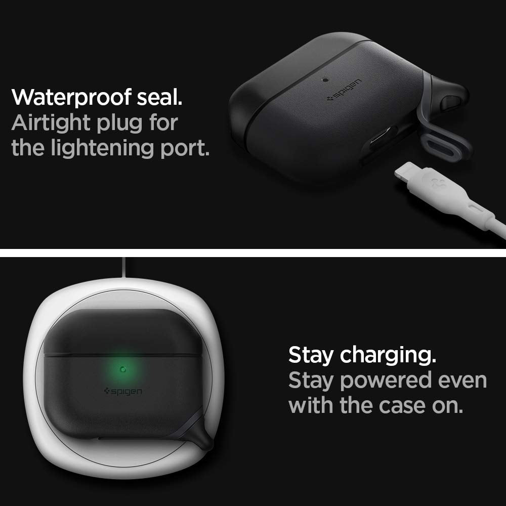 Spigen Silicone Slim Armor IP Waterproof Cover Case for Airpods Pro 2 | Airpods Pro 1 (2022/2019) - Black