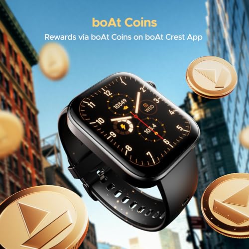 boAt Storm Call 3 w/TBT Navigation, Daily Activity Tracker, DIY Watch Face Studio,700+ Active Modes, 1.83" (4.6 cm) HD Display Fitness Smart Watch for Men & Women(Active Black)