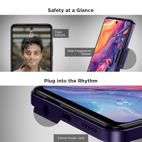 Lava O3 Pro (Glossy Purple, 4 GB RAM, 128 GB Storage)| Bigger 6.56" HD+ Display | 50 MP AI Triple Rear Camera | 8 MP Front Camera| 5000 mAh Battery | 10W Charging | Charger in Box