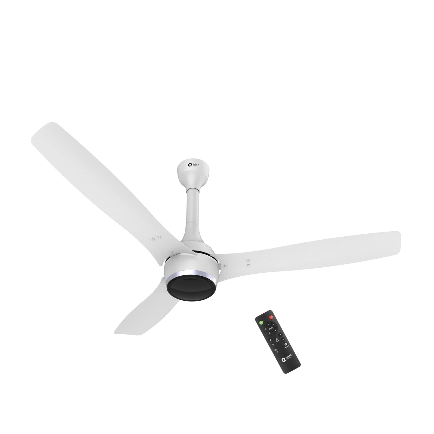 Orient Electric Newly Launched 1200 mm Aeon BLDC PRO, Anti-Dust Designer Ceiling fan with Remote & 5 yrs Warranty by Orient, Boost mode for Quick Cooling & High Air Delivery - Pixel White