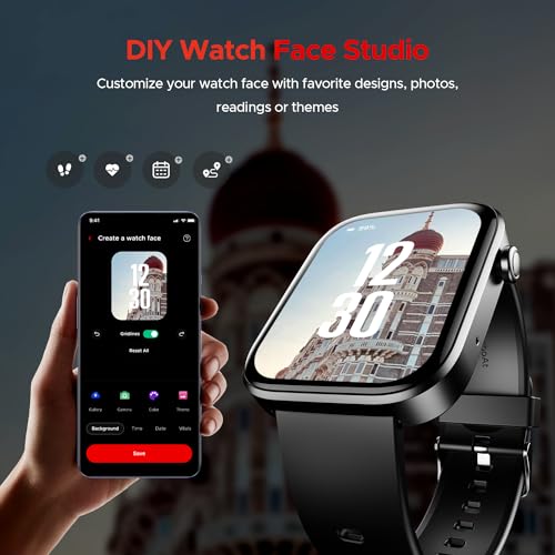 boAt Storm Call 3 w/TBT Navigation, Daily Activity Tracker, DIY Watch Face Studio,700+ Active Modes, 1.83" (4.6 cm) HD Display Fitness Smart Watch for Men & Women(Active Black)