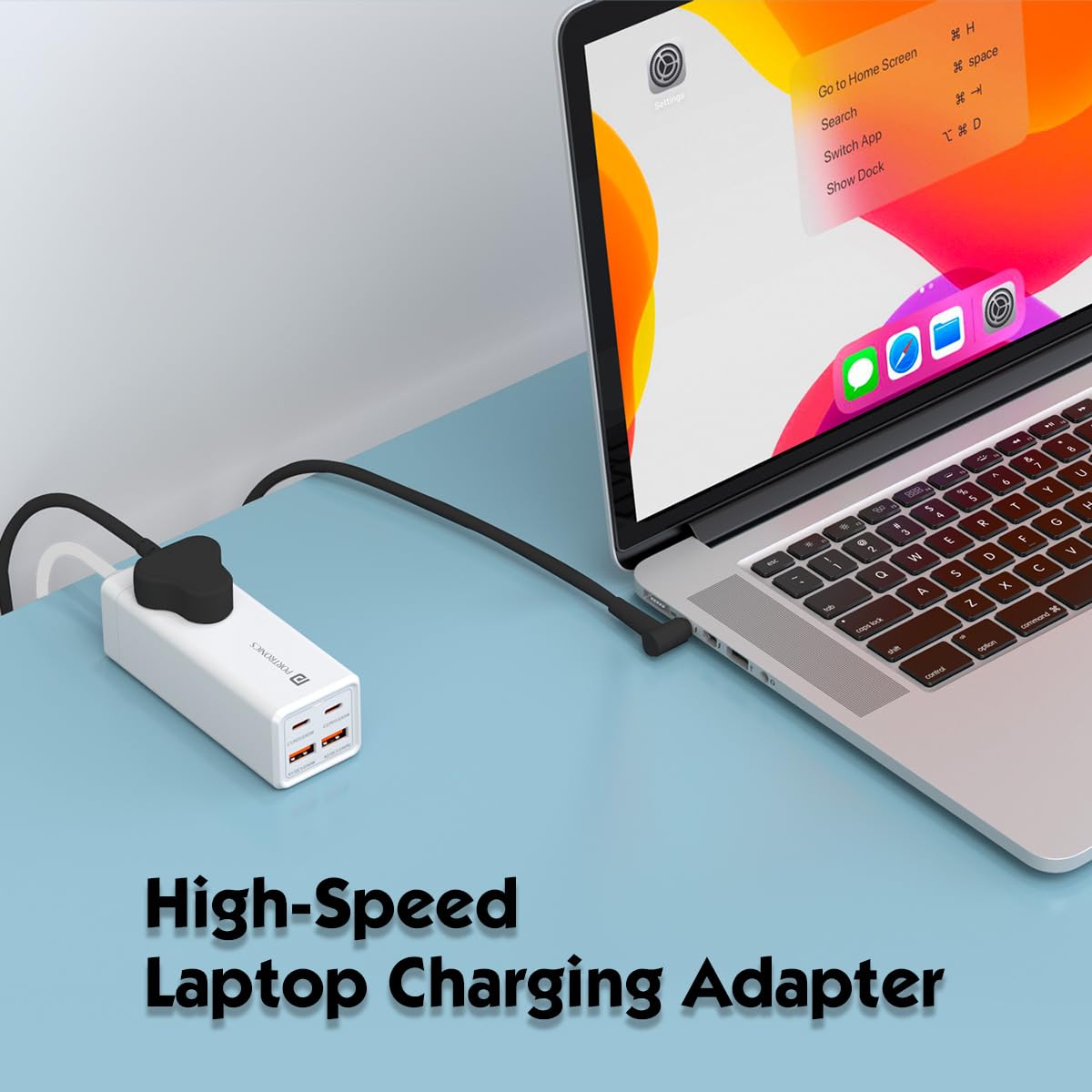 Portronics Adapto Volt 65 65W High Speed 5-in-1 Power Strip with 2 Type C PD Ports, 2 Mach USB Ports and 1 AC Power Socket, Compatible with Laptop,Smartphones, iPhones, Tablet, Power Bank(White)