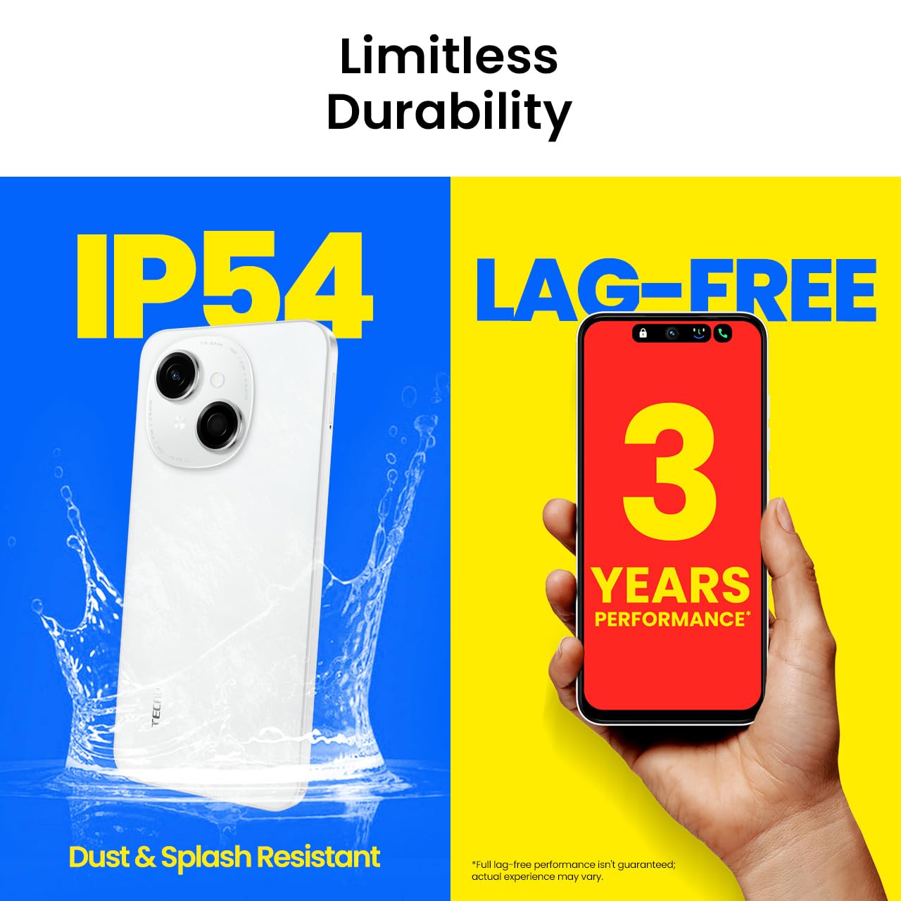 Tecno POP 9 (Glittery White, 3GB+64GB) |India's 1st Mediatek G50 | IP54 Rated | IR Remote | Dual Speaker with DTS | 36 Month Lag Free Fluency | 15W Fast Charging Support | 5000 mAh Battery