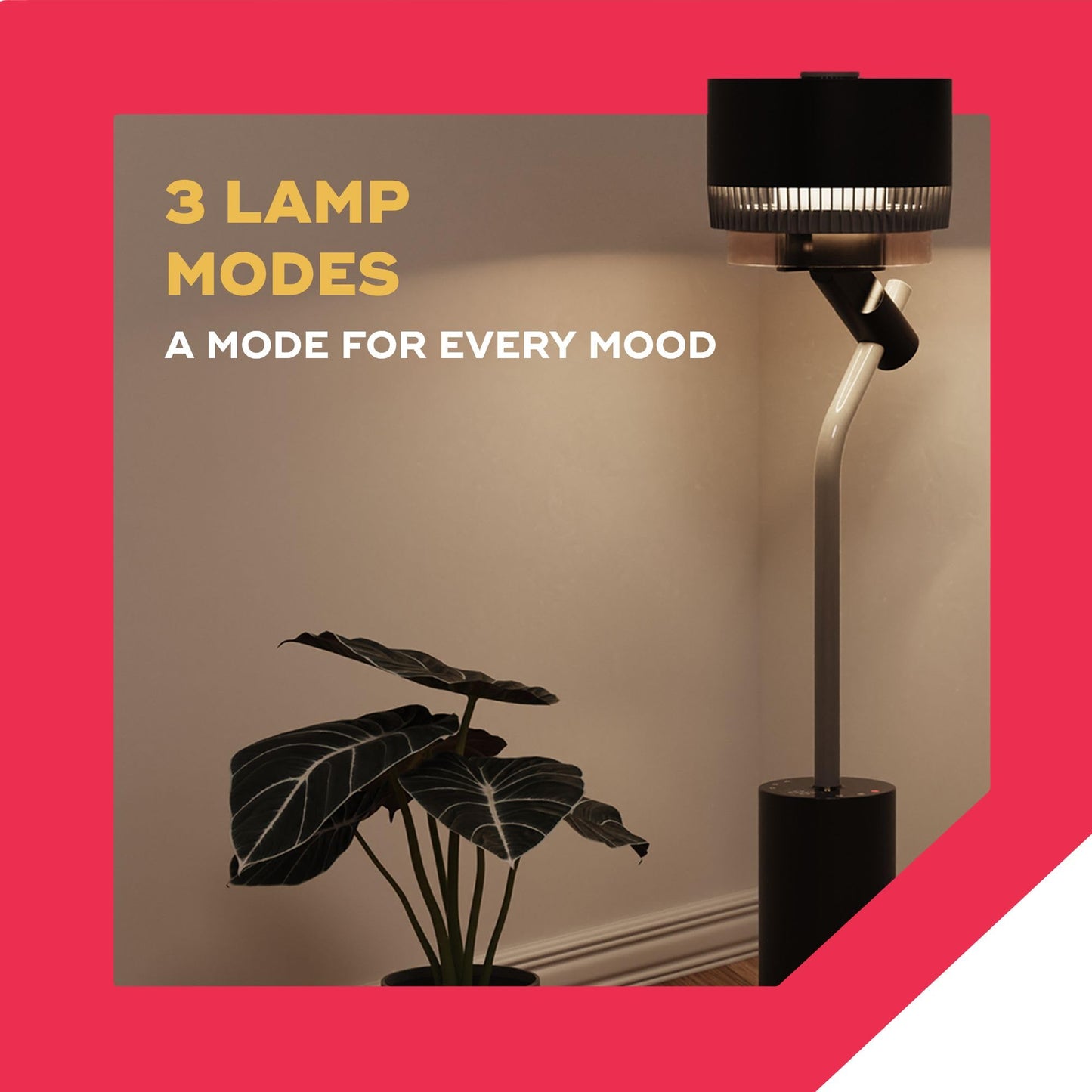 NUUK HALO 3D Air Circulation Tower Fan with Mood Lamp | Super Silent Remote Controlled Standing BLDC Fan | 12 Wind Speeds & 4 Fan Modes | 120˚ Horizontal & 90˚ Vertical Oscillation | 3 NIDEC Motors