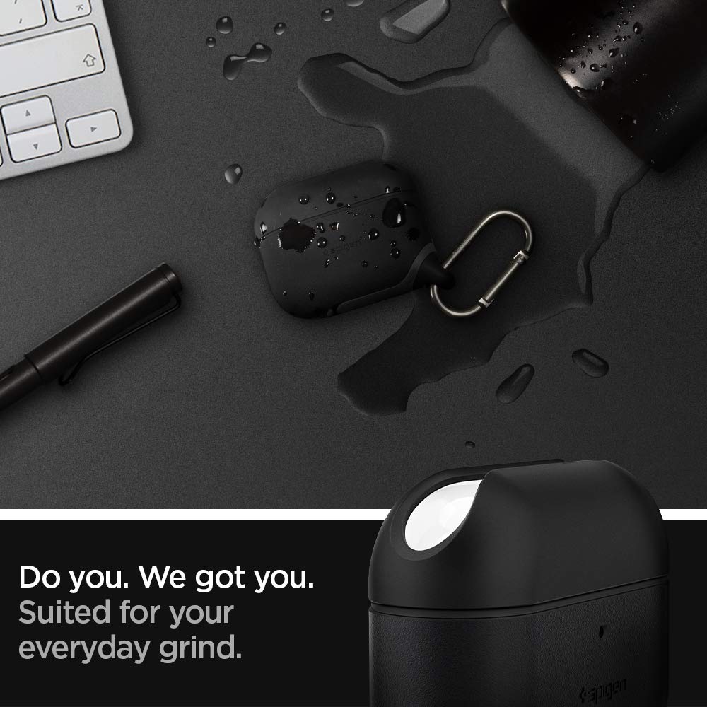 Spigen Silicone Slim Armor IP Waterproof Cover Case for Airpods Pro 2 | Airpods Pro 1 (2022/2019) - Black