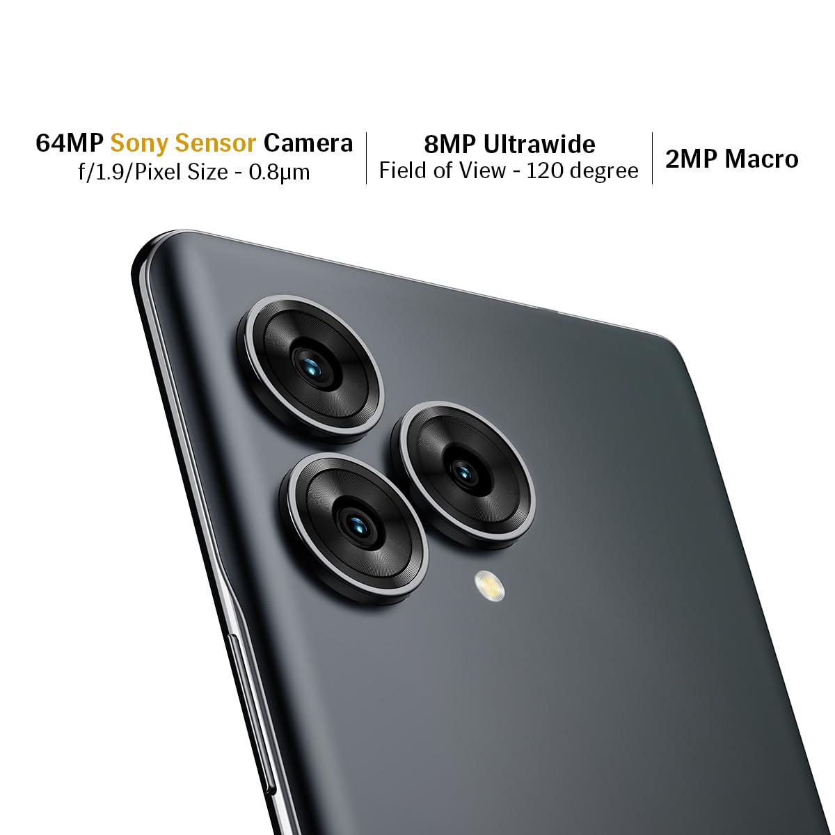 Lava Blaze Curve 5G (Glass Iron, 8GB LPDDR5 RAM, UFS 3.1 128GB Storage) | 120Hz Curved Amoled Display |2.6GHz Dimensity 7050 6nm Processor | 64 MP Primary Sony Sensor