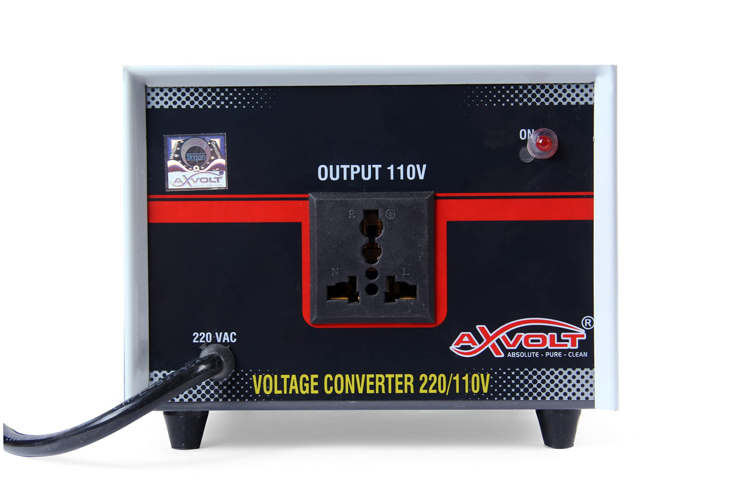 220V to 110V Stepdown Transformer 1000W AXVOLT Crysta Voltage Converter for USA products to be used in India