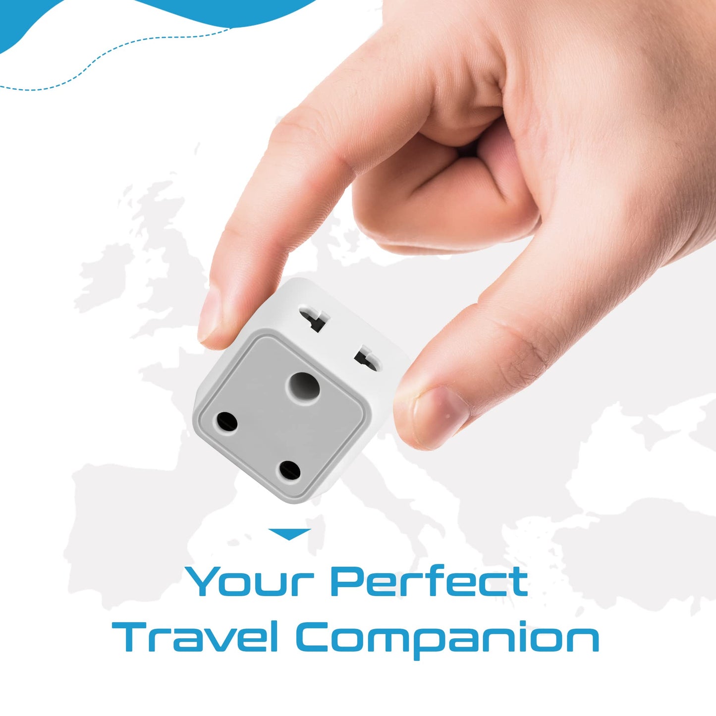Ceptics India to UK, UAE Travel Adapter Plug – 2 in 1 Hong Kong Adapter - Type G - CE Certified - RoHS Compliant – White - 2 Pack - Lifetime Limited Warranty