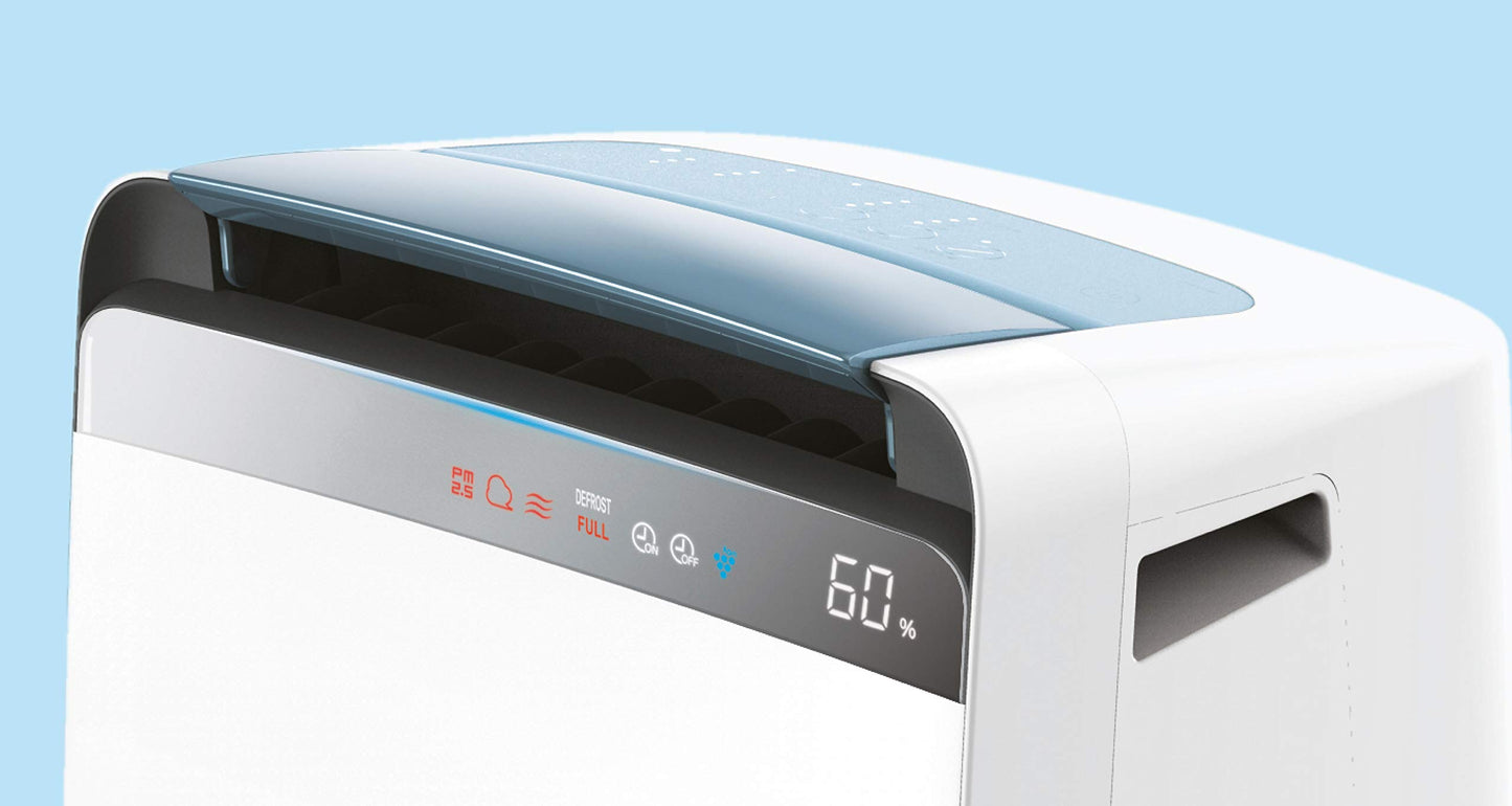 SHARP dehumidifier with Air Purifier I Plasmacluster Tech fight against Mold, Fungus, VOCs I Absorb Moisture I Clothe Dryer I HEPA+Carbon+Pre-Filter I Area Covers 550 ft² I Drain 20L/day I DW-J20FM-W