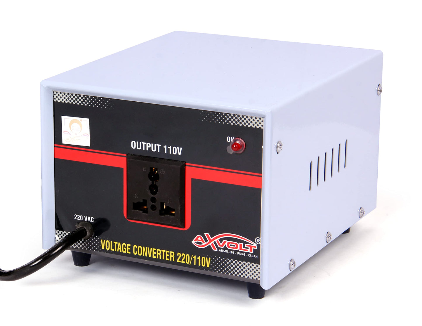 220V to 110V Stepdown Transformer 1000W AXVOLT Crysta Voltage Converter for USA products to be used in India