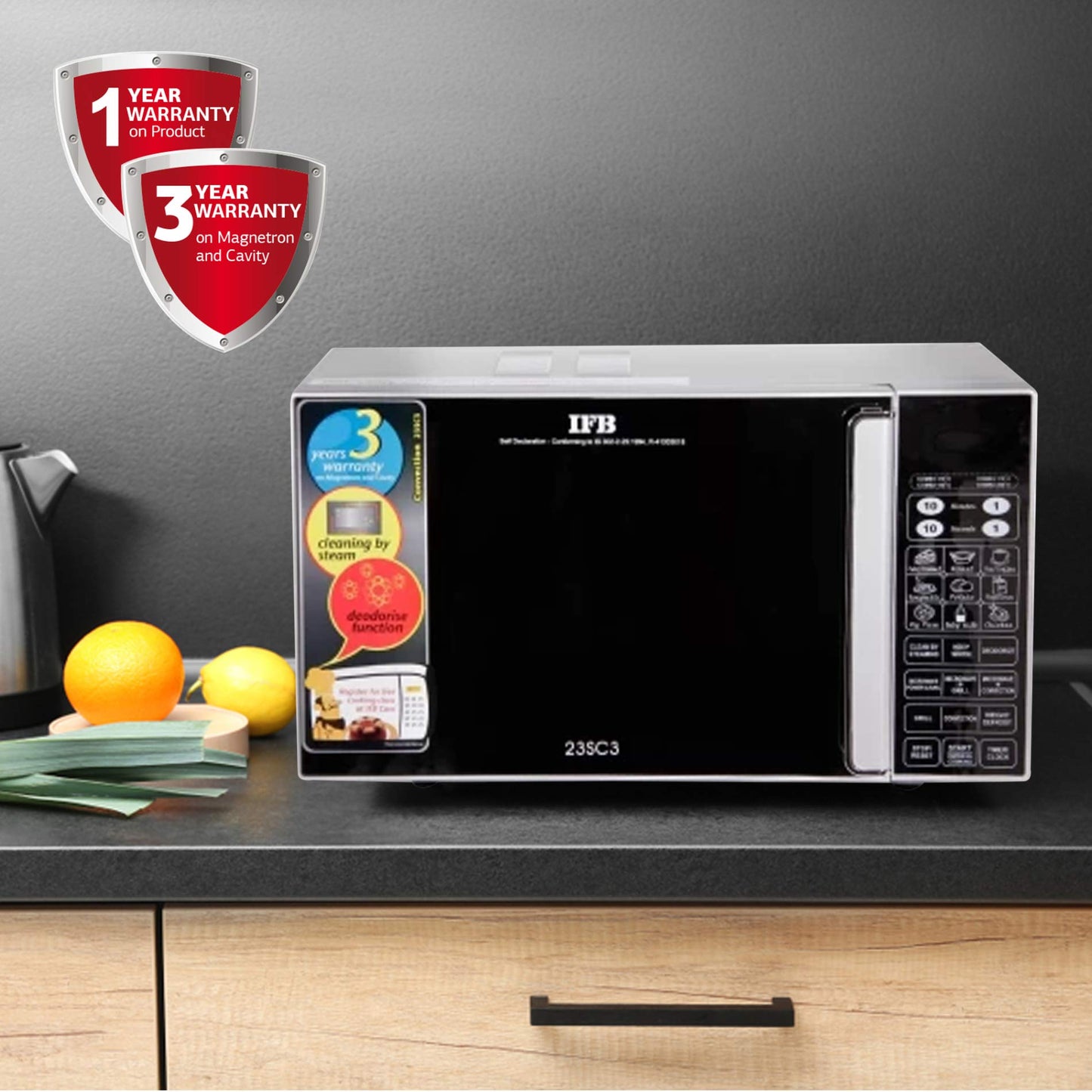 IFB 23 L Convection Microwave Oven (IFB 23SC3, Silver)