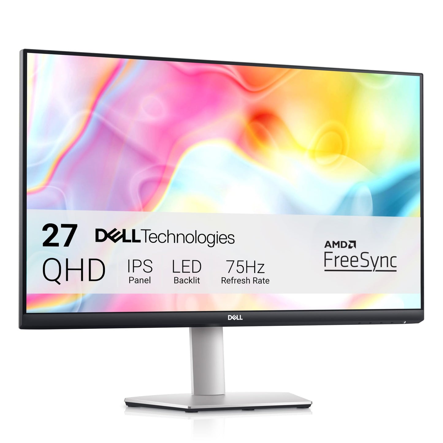 Dell 27"(68.58 cm) S2722DC, QHD Monitor, Built in Dual Speakers & USB-C Hub, IPS Panel, Refresh Rate:75Hz, ResponseTime:4ms, Colour Gamut: 99% sRGB, Ports: 1xHDMI, 1xUSB-C, 2xUSB 3.2, 1xAudio Line Out