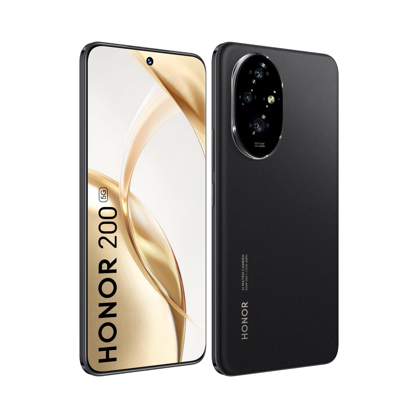 HONOR 200 5G (Black, 8GB + 256GB) | 6.7-inch AMOLED Quad-Curved Display | Dual OIS 50MP + 50MP + 12MP Camera | 50MP Selfie Camera | AI-Powered MagicOS 8.0 | Without Charger