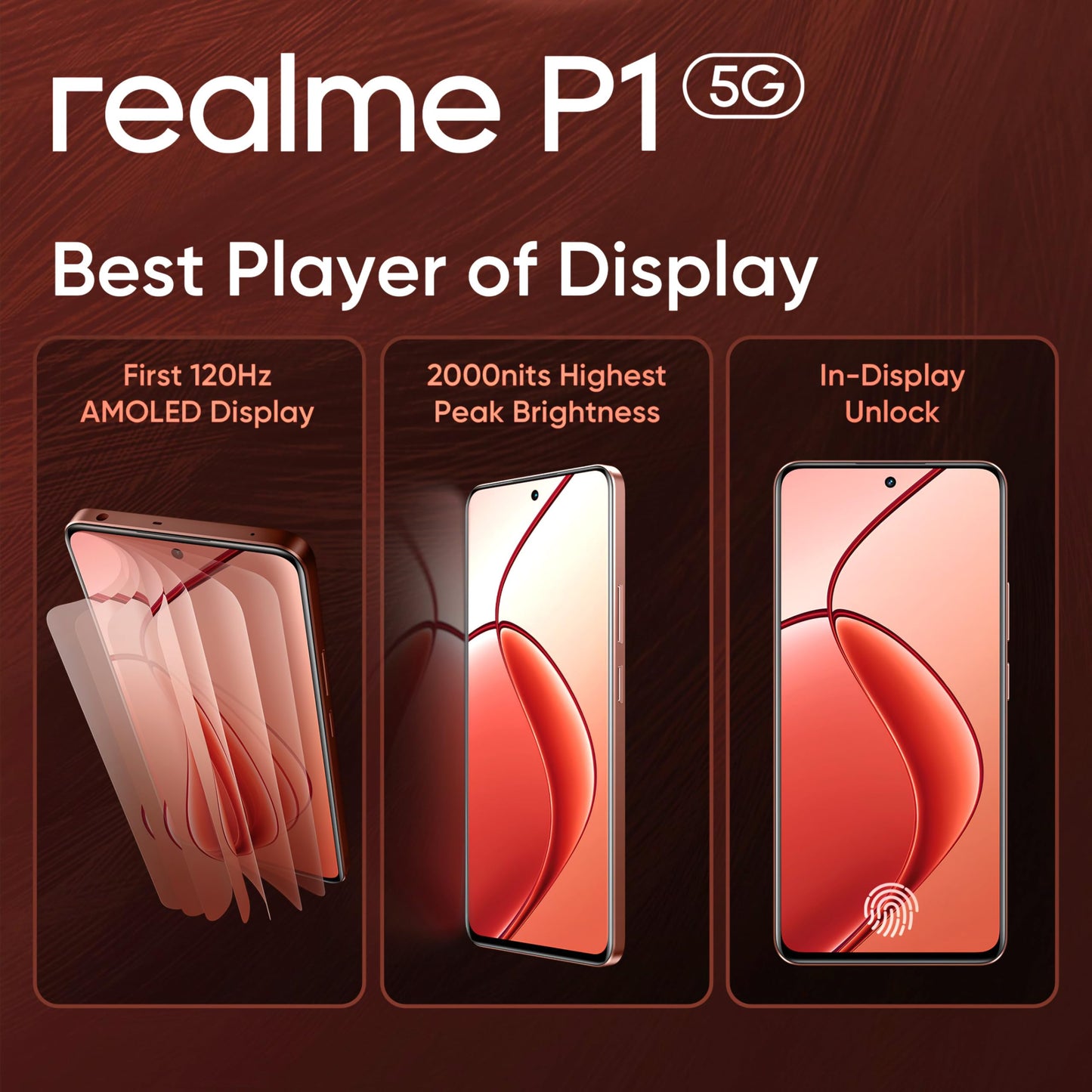 realme P1 5G (Phonix Red, 8GB RAM, 128GB Storage)