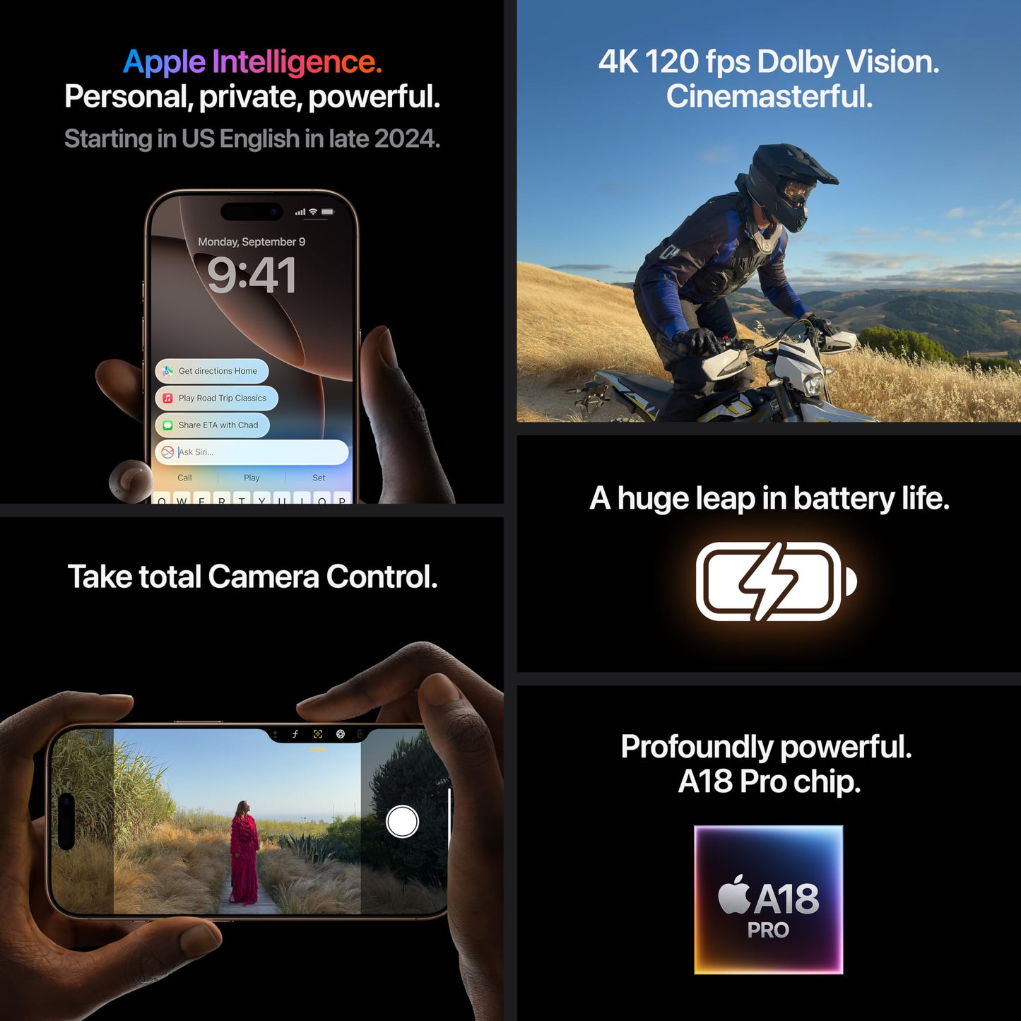 iPhone 16 Pro Max 1 TB: 5G Mobile Phone with Camera Control, 4K 120 fps Dolby Vision and a Huge Leap in Battery Life. Works with AirPods; Desert Titanium