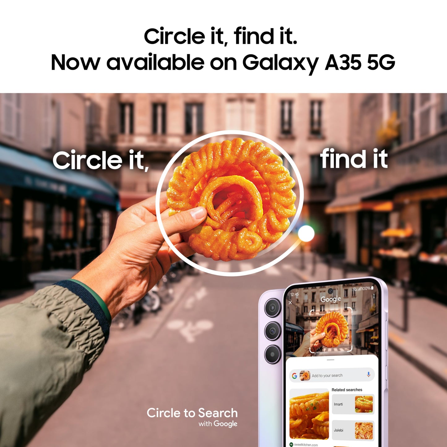Samsung Galaxy A35 5G (Awesome Navy, 8GB RAM, 256GB Storage) | Premium Glass Back | 50 MP Main Camera (OIS) | Nightography | IP67 | Corning Gorilla Glass Victus+ | sAMOLED with Vision Booster