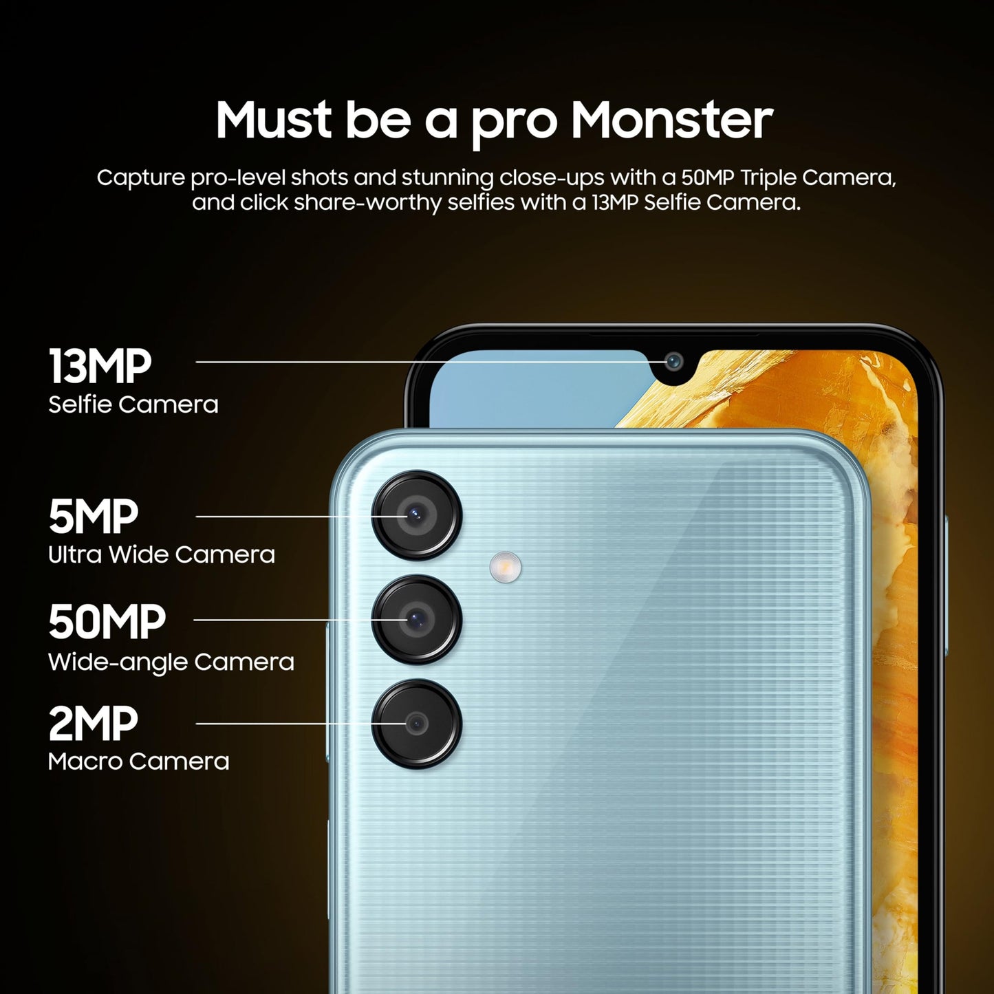 Samsung Galaxy M15 5G Prime Edition (Celestial Blue,8GB RAM,128GB Storage)| Super AMOLED Display| 50MP Triple Cam| 6000mAh Battery| MediaTek Dimensity 6100+| 4 Gen. OS Upgrade & 5 Year Security Update