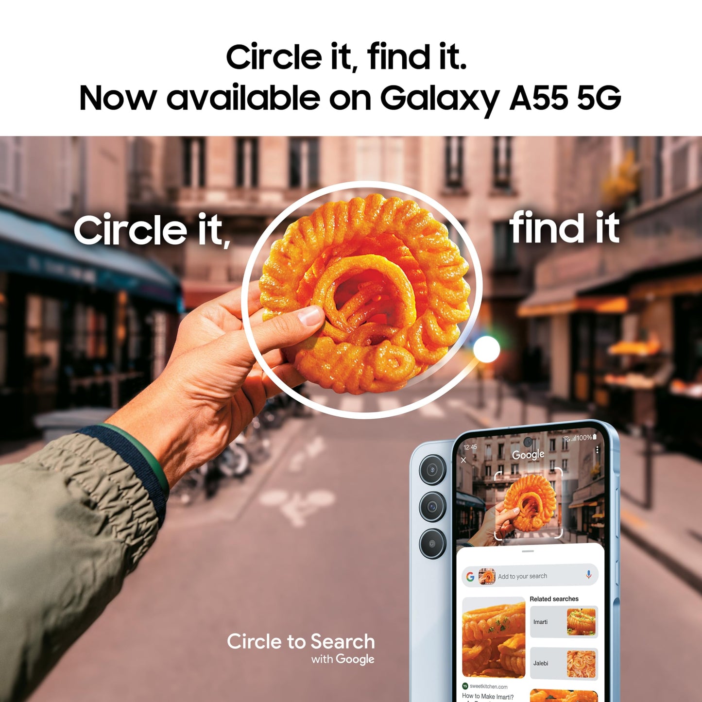 Samsung Galaxy A55 5G (Awesome Navy, 8GB RAM, 128GB Storage) | Metal Frame | 50 MP Main Camera (OIS) | Nightography | IP67 | Corning Gorilla Glass Victus+ | sAMOLED with Vision Booster