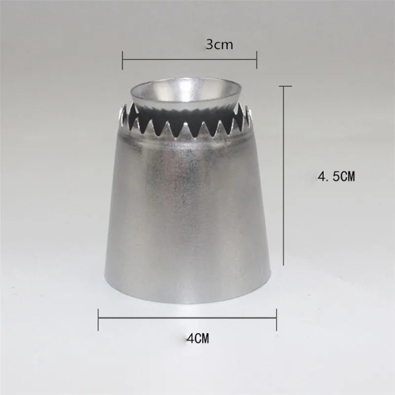 2 Sizes Diy Nozzle Stainless Steel Dessert Cake Decorating Tips Kitchen Accessories Cookie Bis Icing Piping Cream Pastry Bag