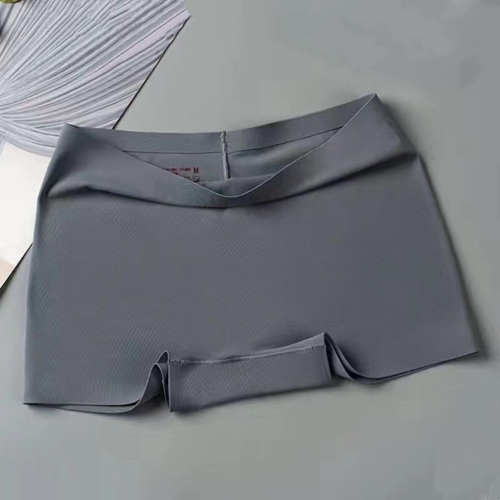 Summer Mid-waist Safety Pants Belly-closed Breathable Boxers Ice Silk Seamless Underwear Anti-light Leggings Women's Boxers