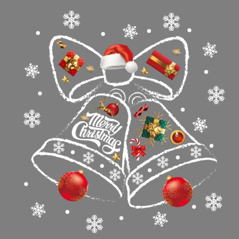 Christmas decorative window stickers glass door stickers Christmas bells creative window mall layout Christmas stickers