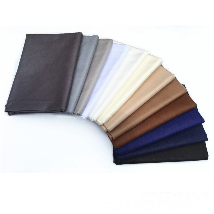 Cross-border foreign trade hot sale cotton twill solid color series cloth pure cotton plain color cloth cloth group 50 pieces in stock