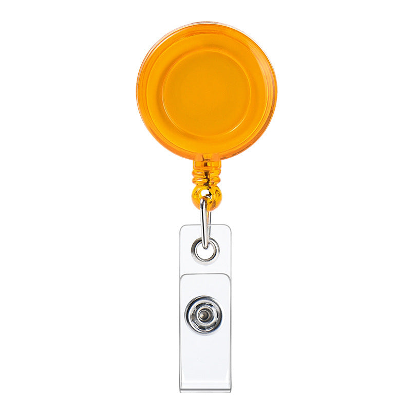 Transparent Easy Pull Buckle Doctor Nurse Breast Card Certificate Card Case Anti-loss Clip Buckle Meal Card Work Card Transparent Color Retractable Buckle