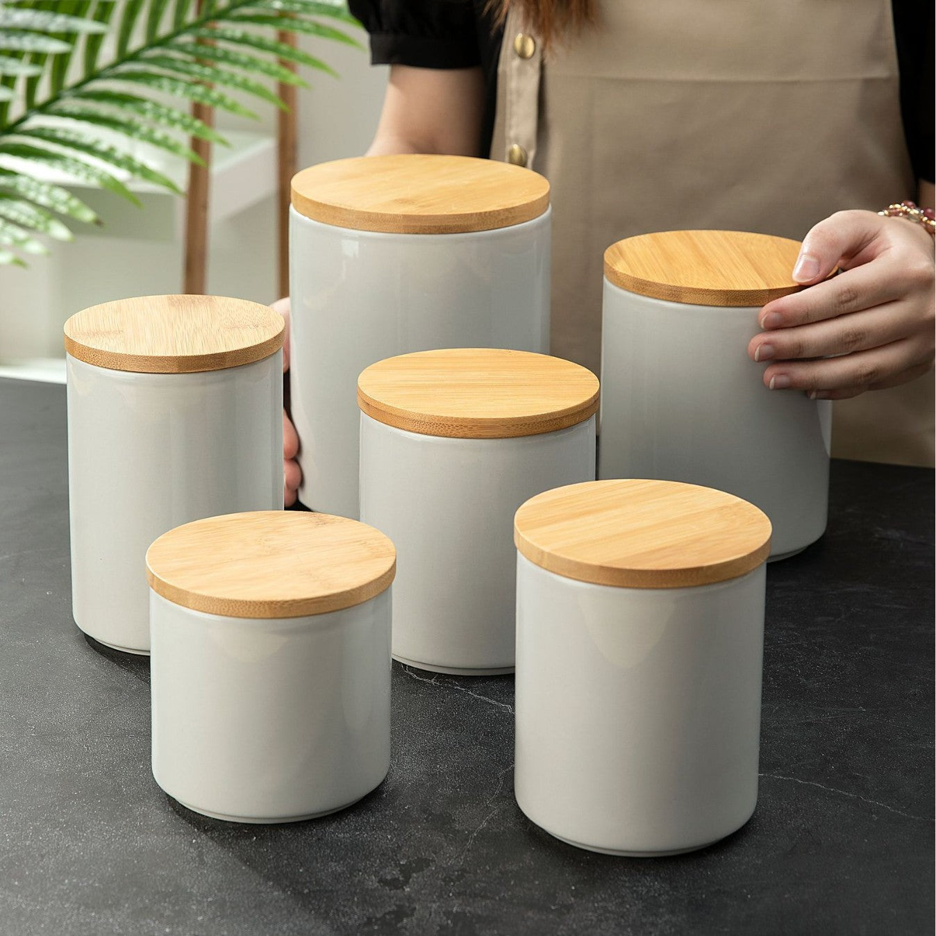 Cross-border ceramic cans, tea, coffee beans, storage cans, kitchen miscellaneous grains, seasoning, sealed cans, logo printing and wholesale