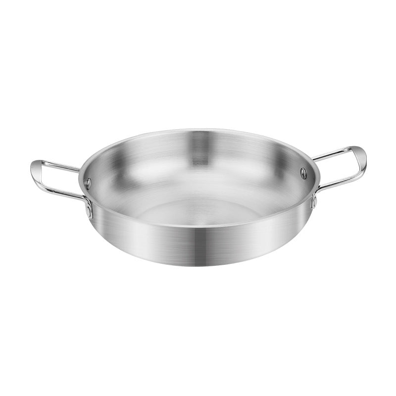 Korean-style Troops Small Hot Pot Seafood Dry Pot Net Celebrated Lamian Noodles Pot Cooking Pot Stainless Steel Noodle Pot Double Ear Soup Pot