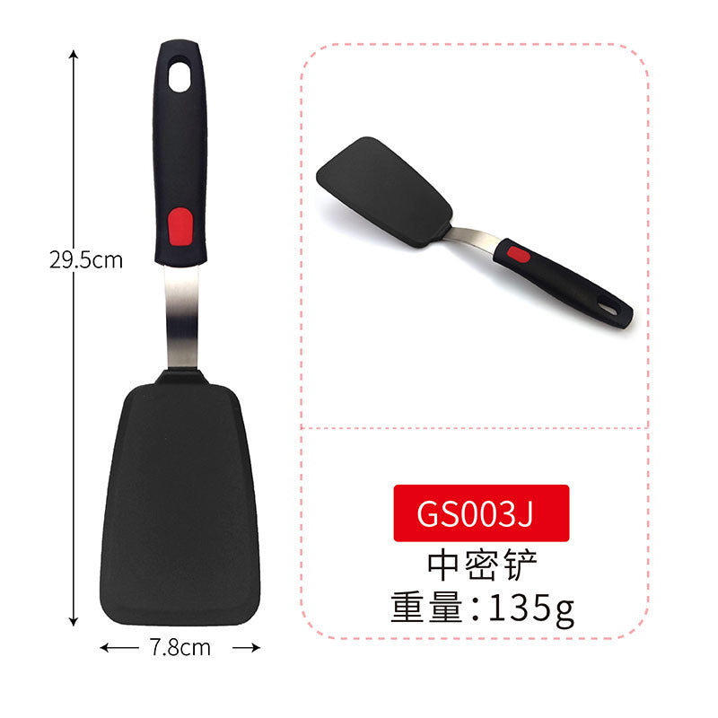 Cross-Border Silicone Cooking Utensils Non-Stick Pan Silicone Spatula Teppanyaki Cooking Spatula Pancake Tamagoyaki Spatula Leaking Spatula
