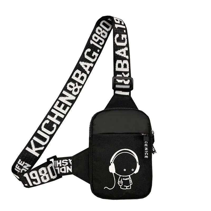 Man's Messenger Bag Men's Shoulder Bag INS Trend Small Backpack Mobile Phone Square Bag Crossbody Bags Organizer Bag