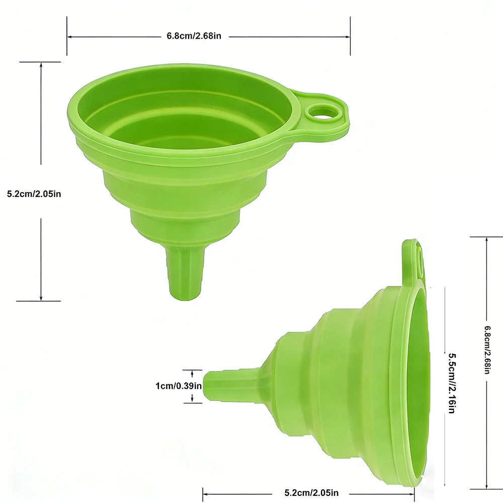 1PC Kitchen Silicone Collapsible Funnel Foldable-Cooking-Food-Grade for Filling Bottles Perfume Capsules Fry Oil Filter