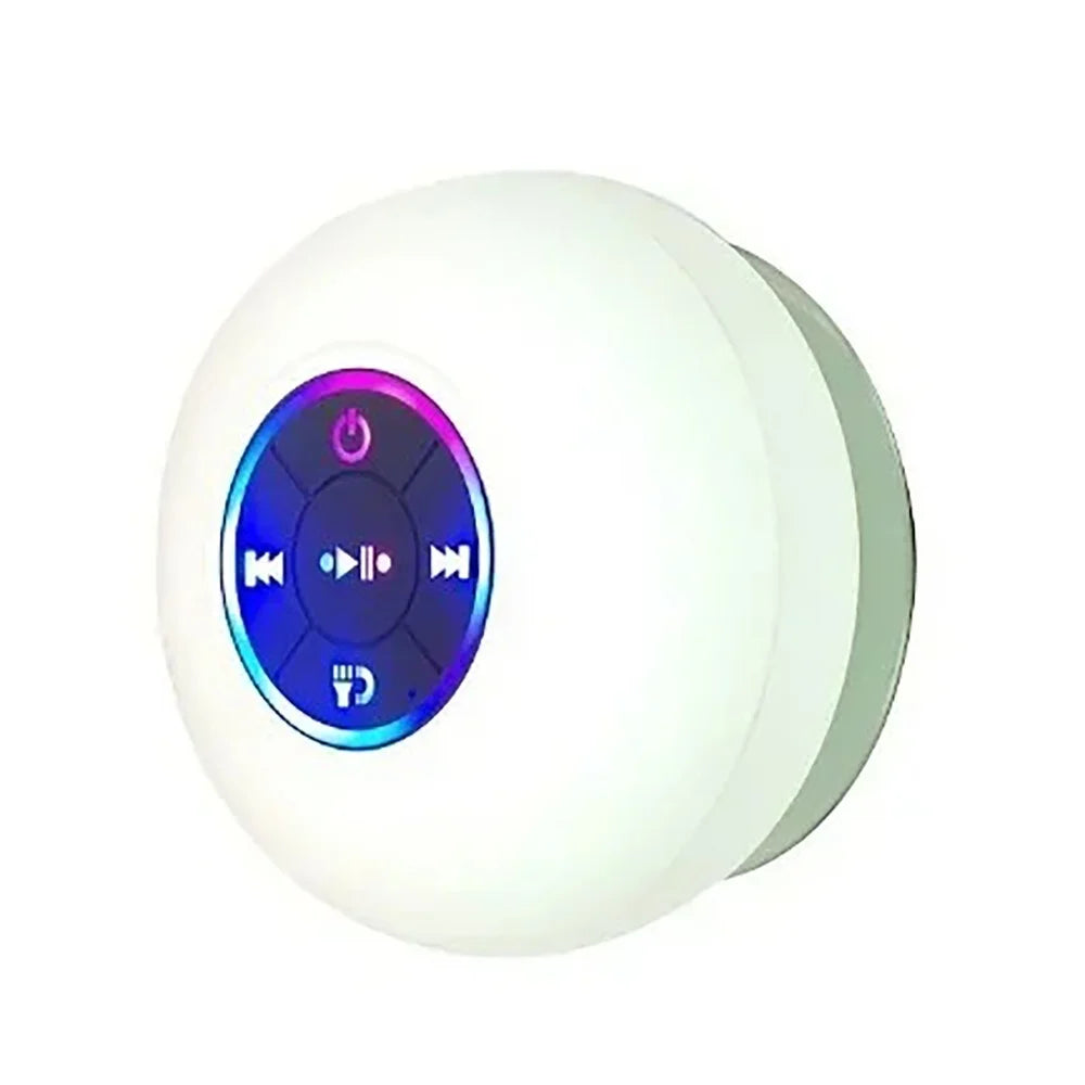 Mini Portable LED Bluetooth Speaker New Bathroom Waterproof Large Suction Cup Speaker Wireless Outdoor Sports Stereo Speaker