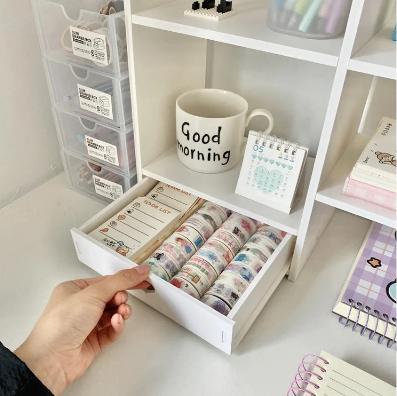 Double-Layer Desktop Organizer Rack Stationery Office Desk Accessories Storage Desktop Cosmetics Organizers Storage Shelf