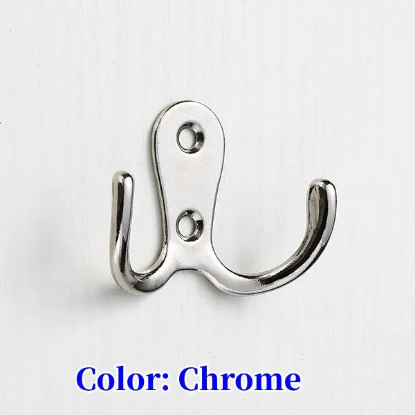 Simple FurnitureHook Black Chrome Towel Hook For Bathroom Clothes Coat Hook Bedroom Robe Hook Livingroom Kitchen Accessories