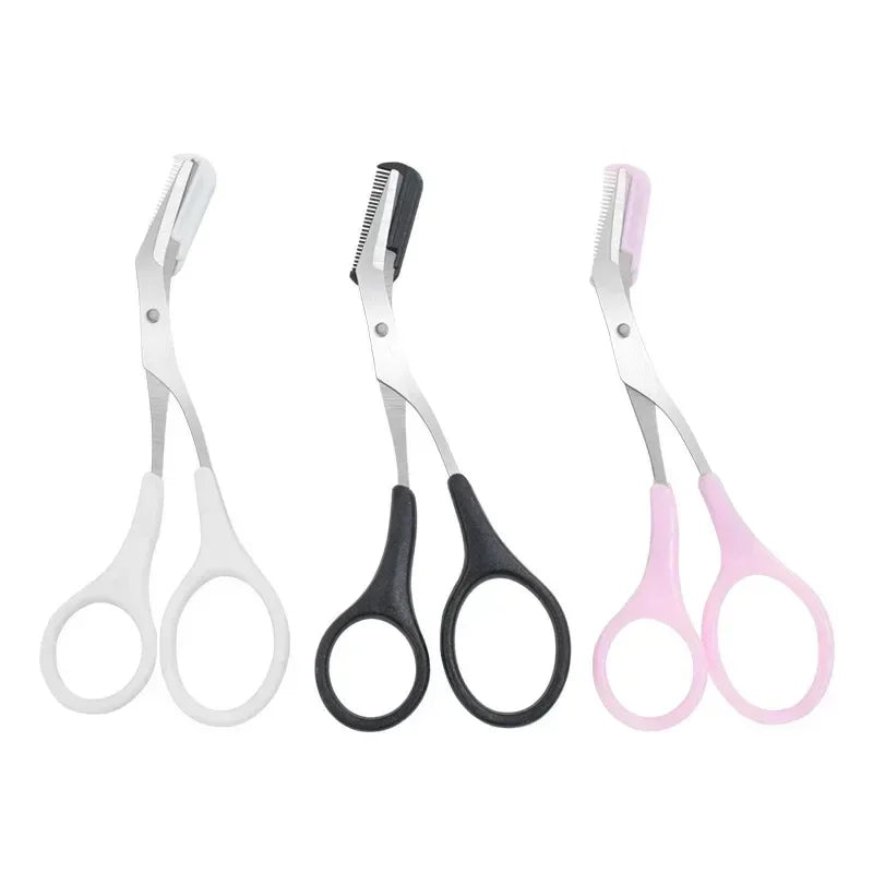 1/3PCS Eyebrow Trimmer Makeup Tools Stainless Steel Eyebrow Scissors with Comb Hair Removal Eyebrows Shaping Makeup Tools