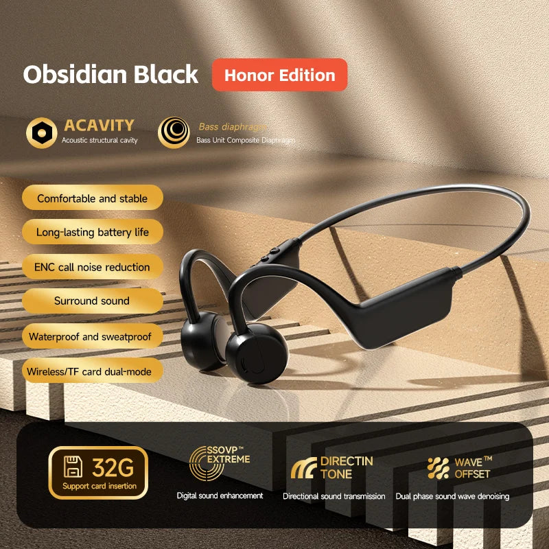 Lenovo Bone Conduction Headset Bluetooth 5.4 With Mic Waterproof Exercise Fitness Wireless Swimming Sports Headphone New 2026