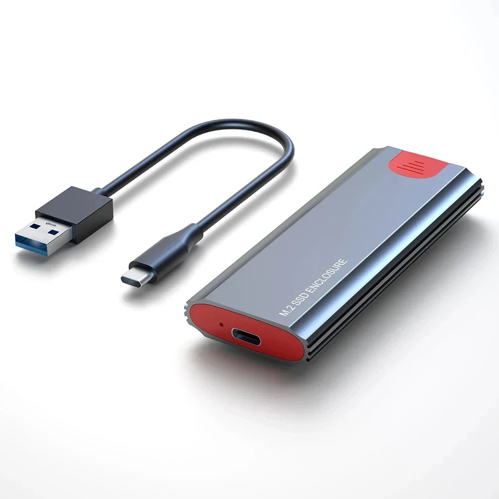 M2 NVMe SSD Enclosure 10Gbps PCIe SSD Case Portable Box USB C USB 3.1 Tool Free External Adapter with Heat Sink Pad for M.2 SSD
