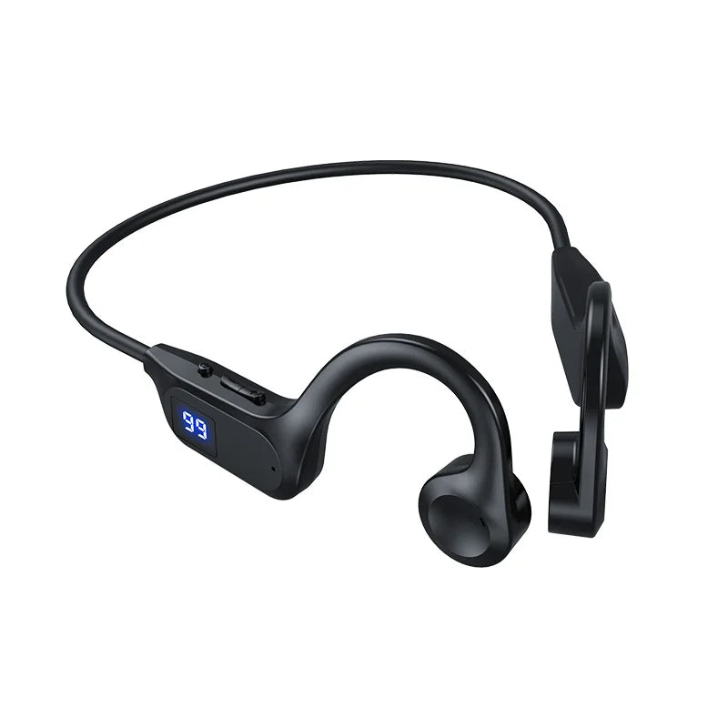 X7 Wireless Bluetooth Earphones, Sports-Style Air-Conducting LED Battery Display, Memory Card Insertion Support