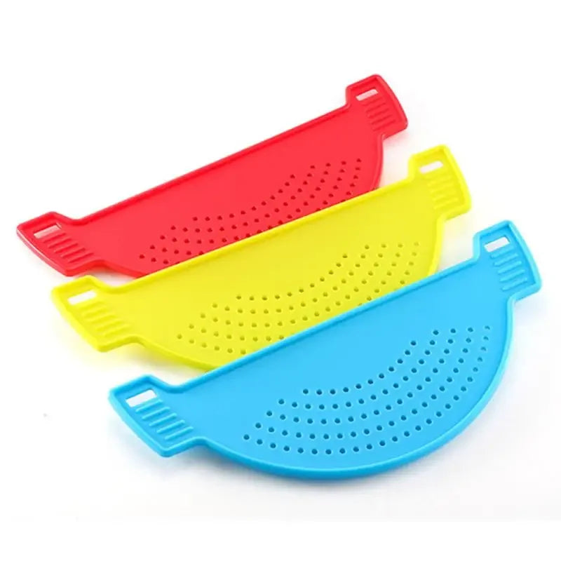 2PCS Multifunction PP Material Cooking Tool Fun Shape Pot Drain Pan Strainer Liquid Drainer Kitchen Colander Strainer