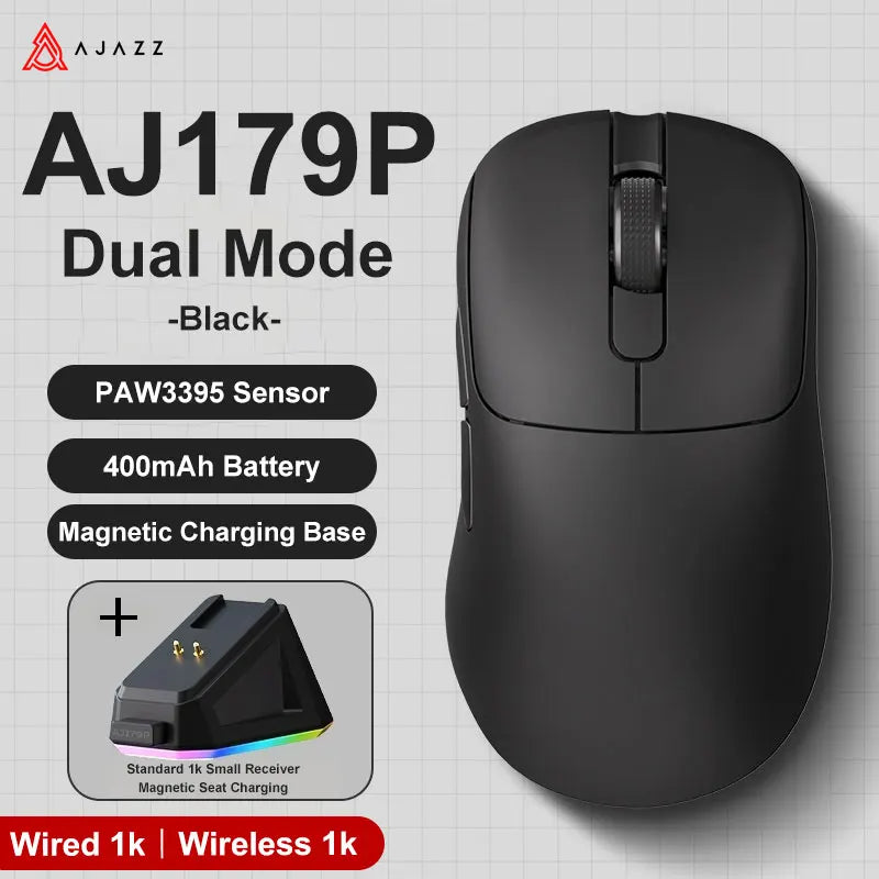 AJAZZ AJ179 Lightweight Wired And Wireless Mouse Ergonomic Macro Gaming Mouse Suitable For Personal Computers And Laptops