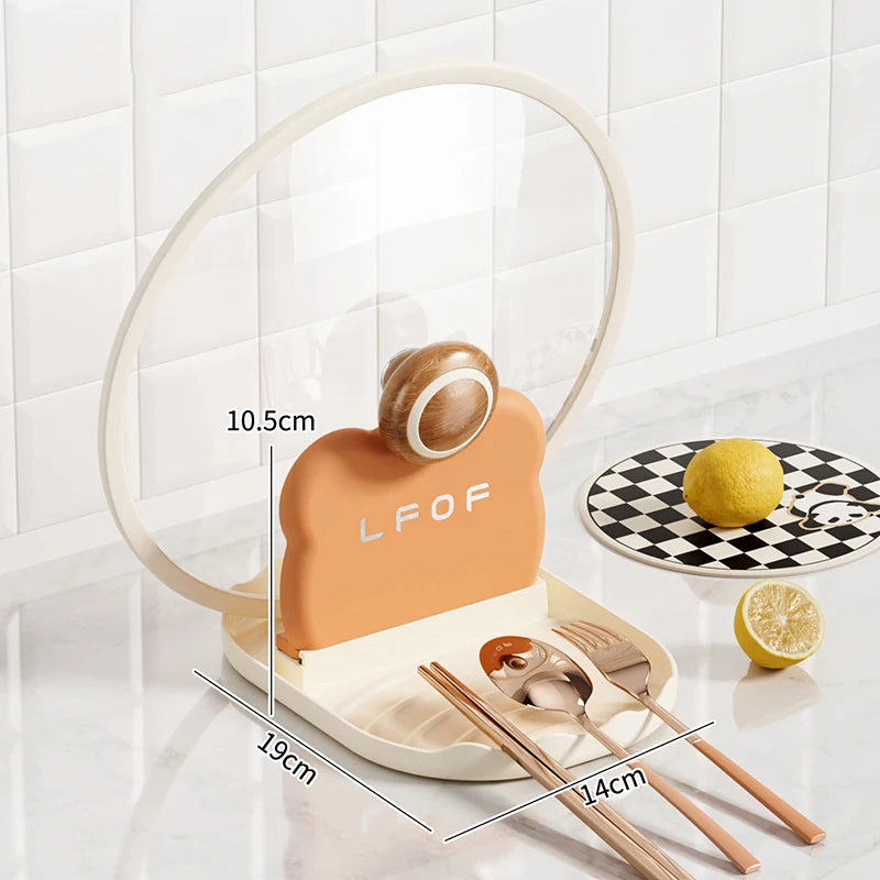1 Piece Pot Lid Rack Stove Top Spoon Organizer Kitchen Countertop Heat Resistant Lid Holder Cute Cooking Utensil