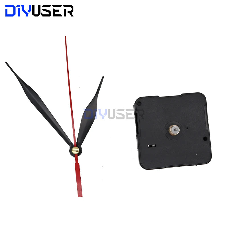 DIYUSER HQ3268 Professional And Practical Quartz Wall Clock Movement Mechanism DIY Repair Tool Parts Kit with Red Hands